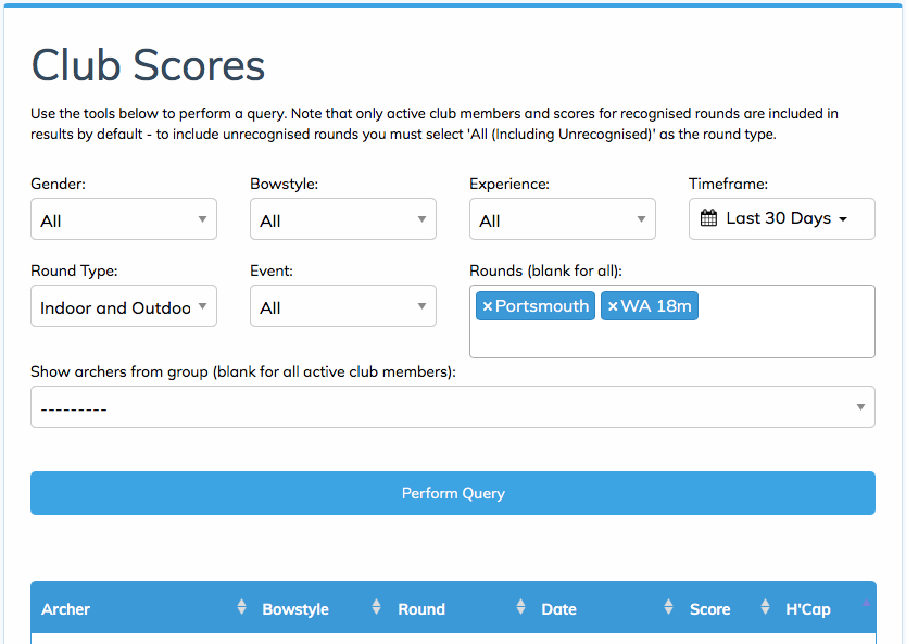 Submit a Score – Malvern Archers